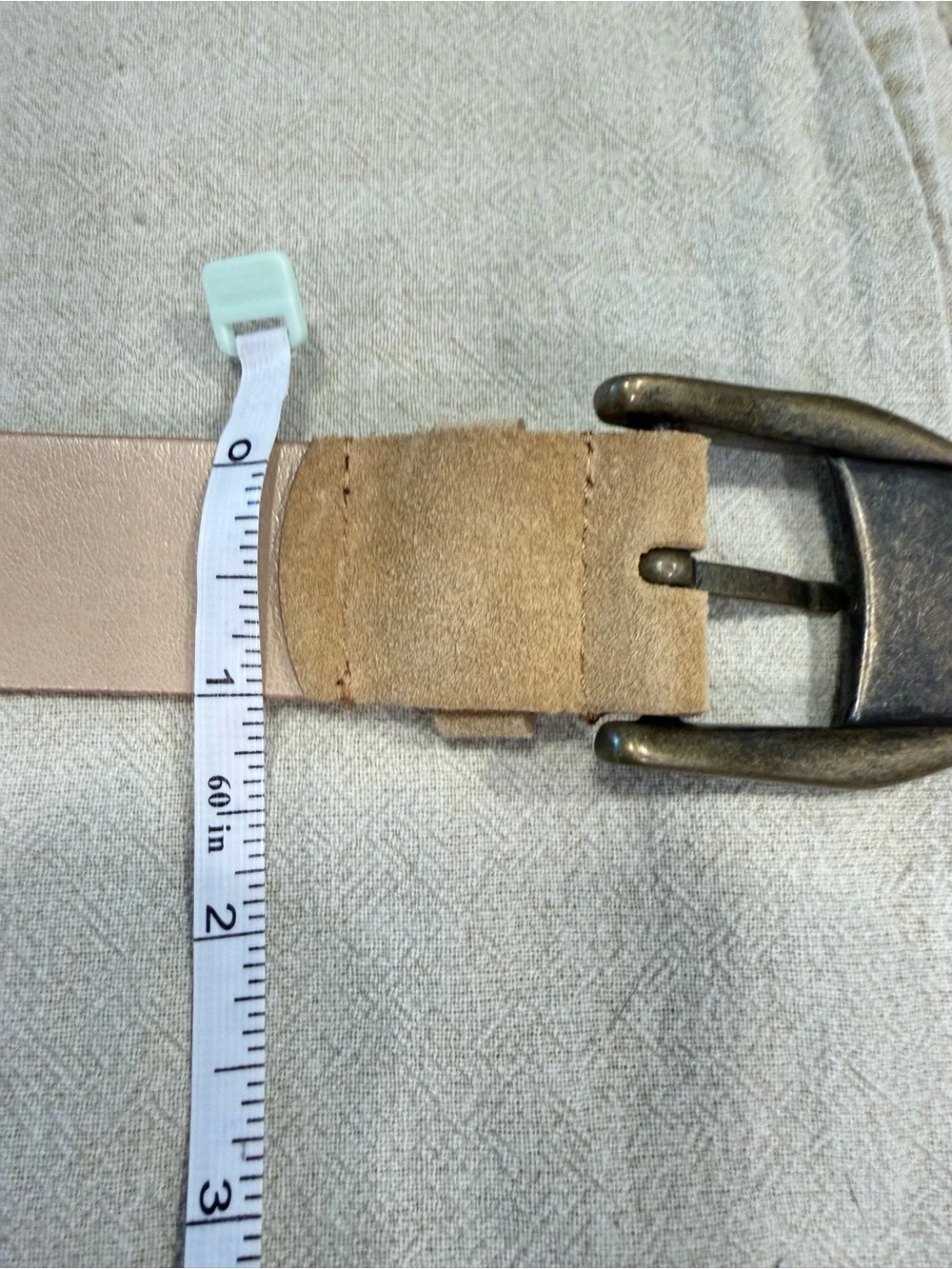 Mori Italian tan leather versatile western metal studded belt 40”